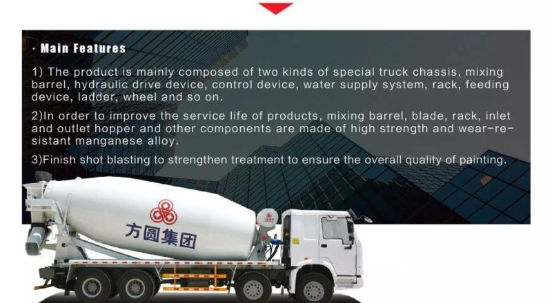 Concrete Machine 9-10m3 High Quality Concrete Mixer Truck