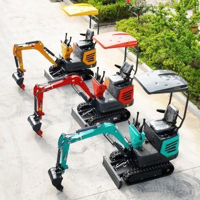 Best Selling 1.2 Ton Mini Crawler Hydraulic Excavator Diesel Excavator for Sale Construction Machinery
