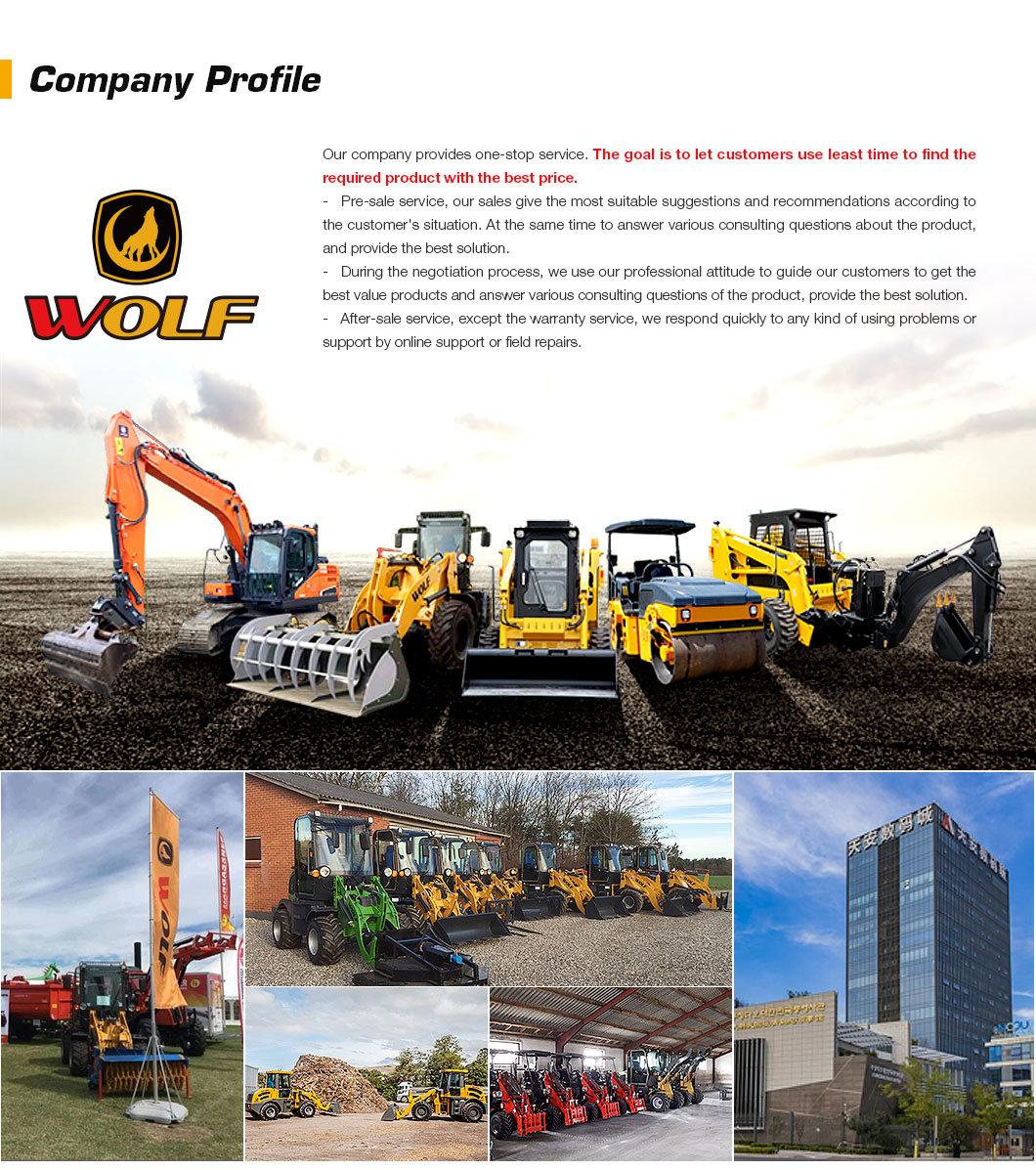 Wolf We08 Chinese Mobile Digger with 380mm Bucket CE 800kg/08/0.8t/1 Ton Hydraulic Small/Mini Excavator/Digger Price for Crawler/Hydraulic