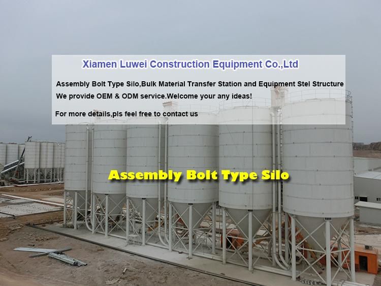 Customized Silo and Steel Structure for Js1000 (1m3) Twin Shaft Concrete Mixer