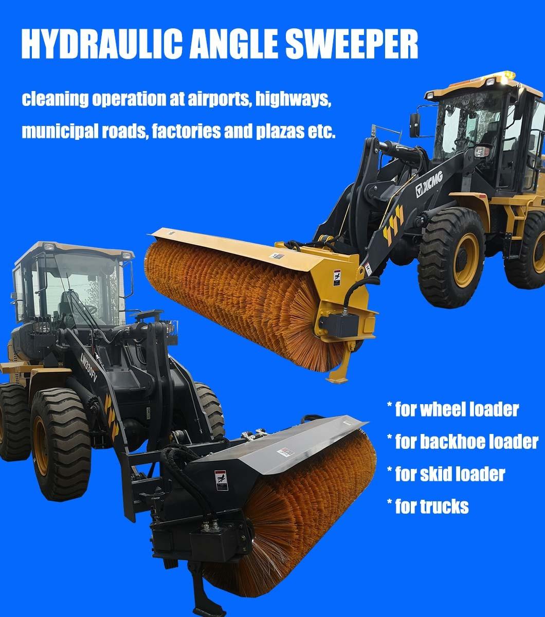 Wheel Loader Attachment Angle Sweeper Broom Snow Broom for Sale