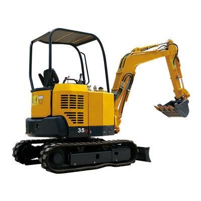 Fw35u Household Trencher Agricultural Small Digging Machine EPA Mini Excavators with Tilting Bucket 1000mm for Sale