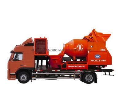 Construction Machine 62 Kw Mini Pan Concrete Mixer Pump Truck