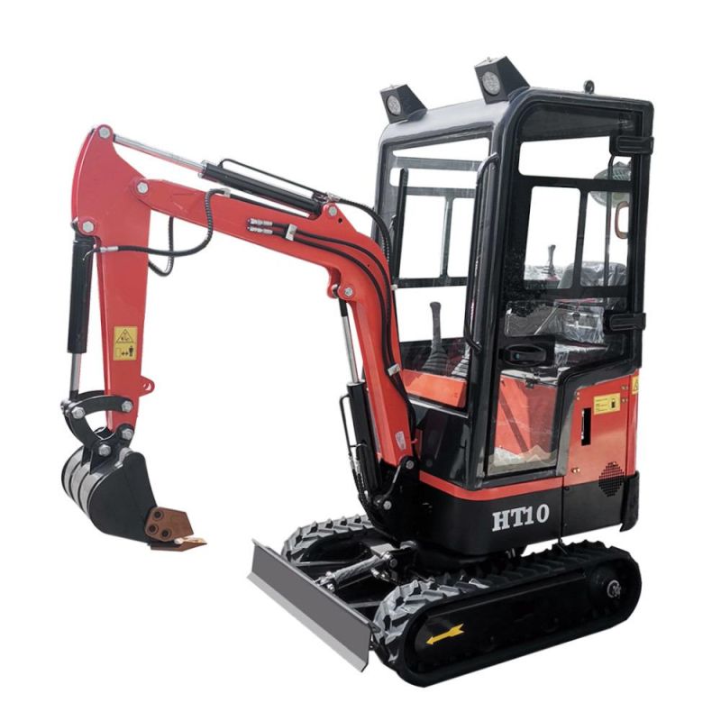 Shandong Mini Excavator with Cab Machine Micro Hydraulic Mini Digger 1 Ton Chinese Crawler Mini Excavator with Cab