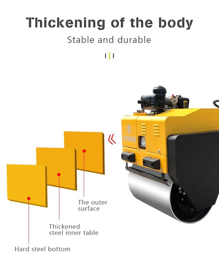 800kg Loncin EPA Petrol Double Wheels Vibrating Roller Compactor CE