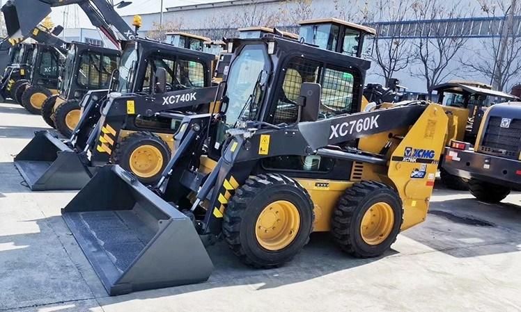 Factory Supply New Compact Wheel Skid Steer Loader Xc760K for Sale