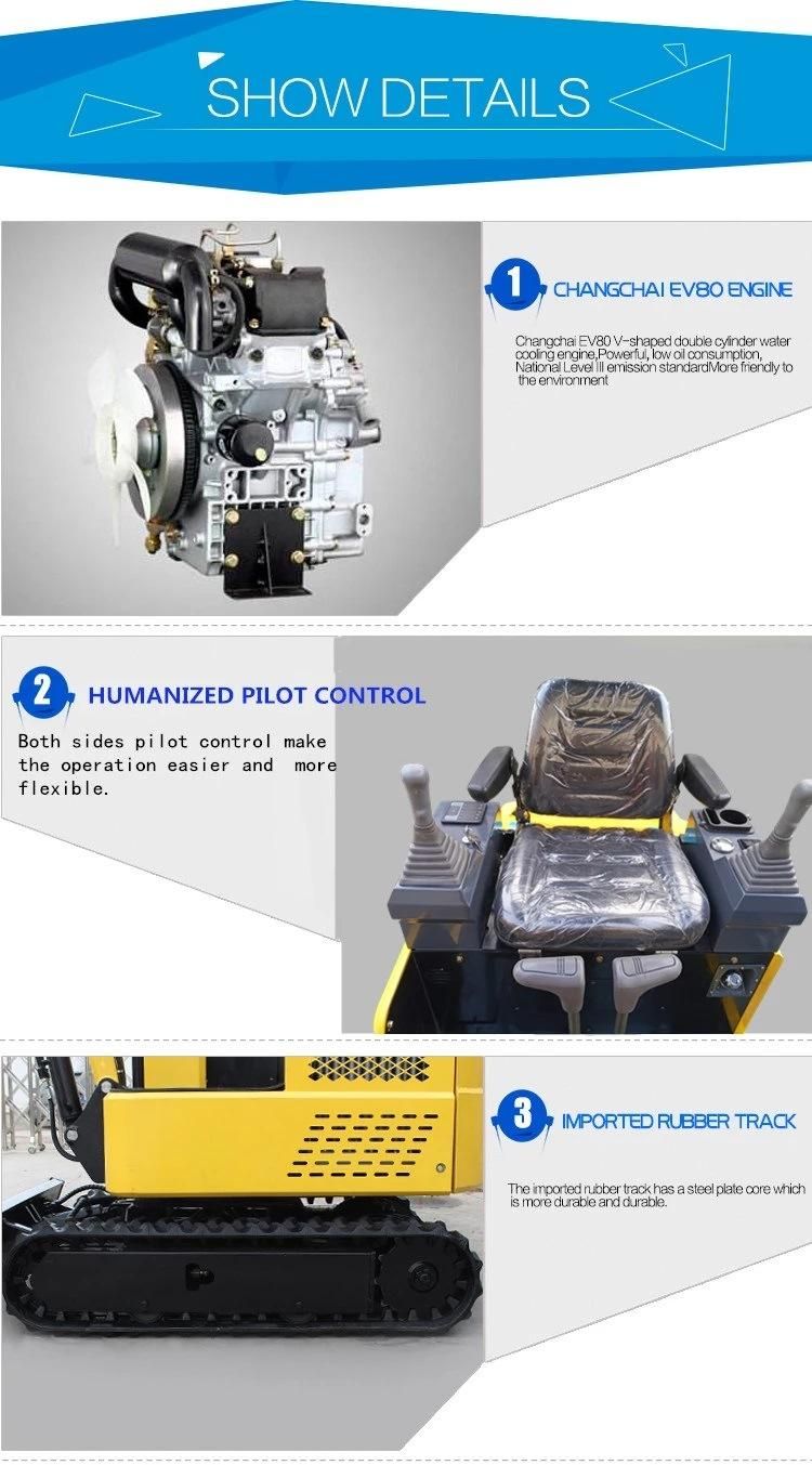 China 1.5ton New Pilot Control Mini Excavator with Competitive Prices for Sale