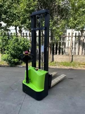 Walking Type Full Electric Rechargeable Walking Behind Stacker Forklift