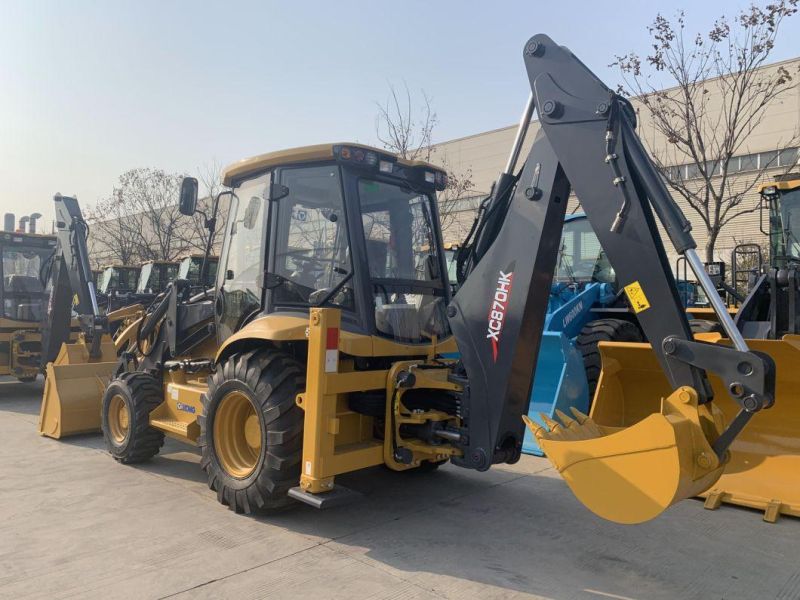 XCMG Manufacturer Xc870HK 4 Wheel Drive Mini Small Front End Backhoe Loaders with Multi-Attachments Price for Sale