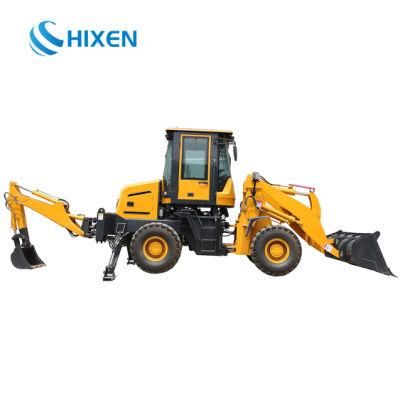 Compact Backhoe Loader Wz10-10 Rated Load 1000kg Wheel Digger Excavator