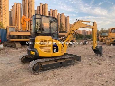 Used Hydraulic Excavator Original Komatsu PC55mr Secondhand PC35 Track Digger