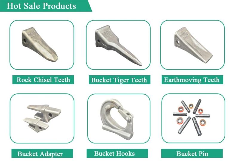 PC60 Bucket Tooth and Adapter, Mini Excavator Bucket Teeth Earthmoving Bucket Teeth