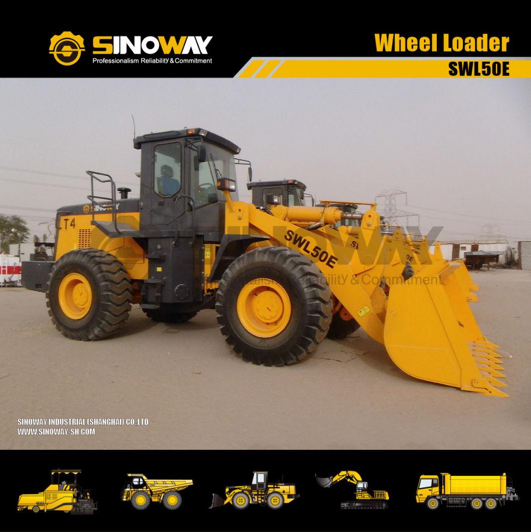 5 Ton Wheel Payloader with 3.0 M3 Front Shovel Bucket Swl50e Front End Payloader