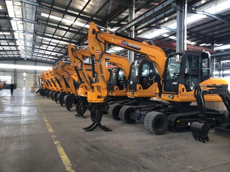 Rhinoceros Cheap Wheel Excavator X9 9 Ton Wheeled Excavator in China