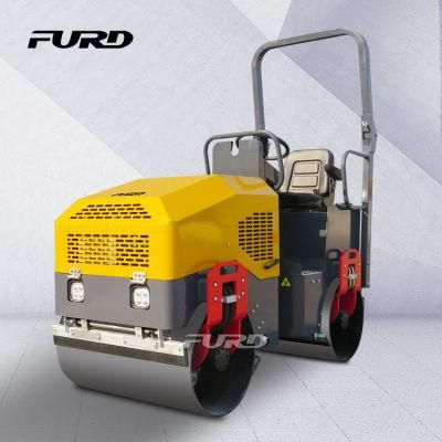 China New 1.5 Ton Mini Hydraulic Double Drum Road Roller for Sale