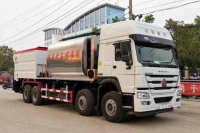 HOWO 6X4 8X4 Synchronous Chip Sealer Truck Bitumen Gravel Distribution Truck for Road Construction Paving Machinery Highway Maintenance