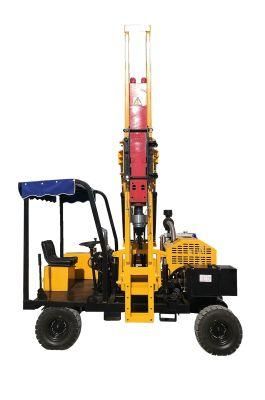 Install Hydraulic Pile Equipment for Highway Guardrail Construction