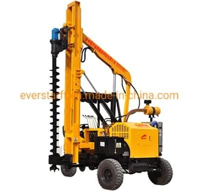Install Installation Machine for Highway Guardrail Construction Mini Pile Driver Post