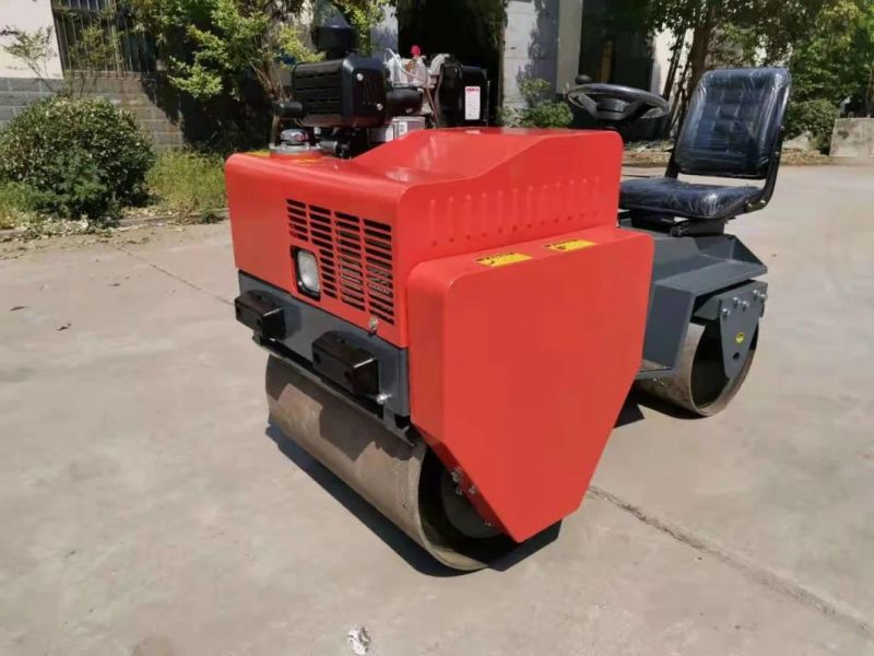 800kg Cheap Price Diesel Gasoline Power Vibratory Roller Compactor Europe