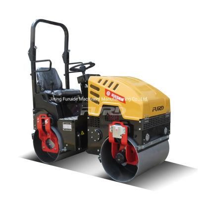 1 Ton Road Roller Compactor Vibratory Smooth Wheeled Roller for Sale