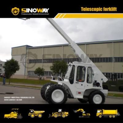 Sinoway 2.5ton Telescopic Forklift 4X4 Telehandler with Platform for Sale