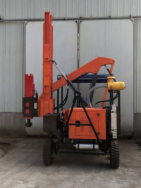 Hydraulic Highway Guardrail Post Driver