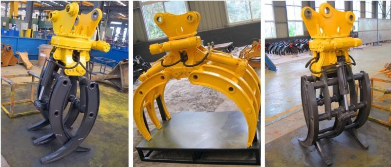 Excavator Hydraulic Wood Grapple Log Grapple