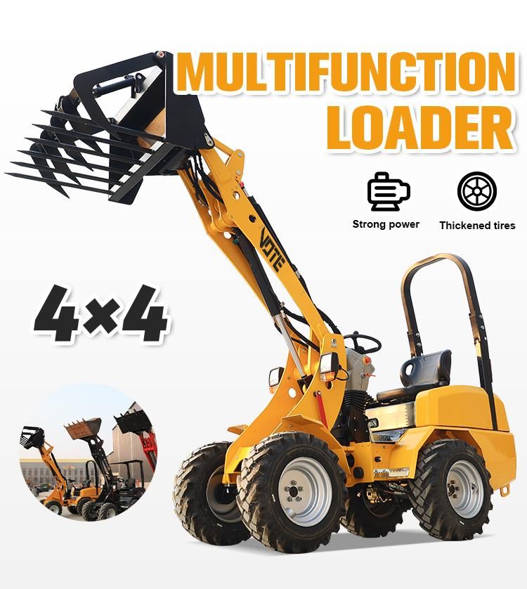 Small Loader Cheapest Articulated Mini Wheel Loader for Sale