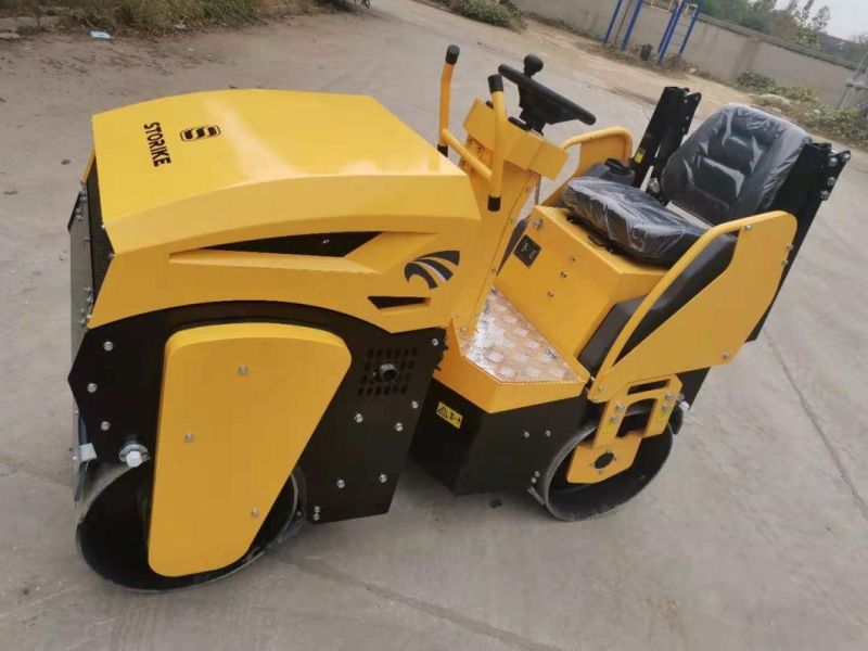 27.5 Inch1000kg Double Drum Diesel Gasoline Vibratory Road Compactor Roller