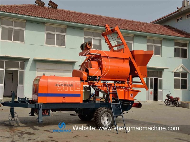 Portabel Diesel Concrete Pump with Mixer Jbs40r Concrete Mixer Pump Factory Price