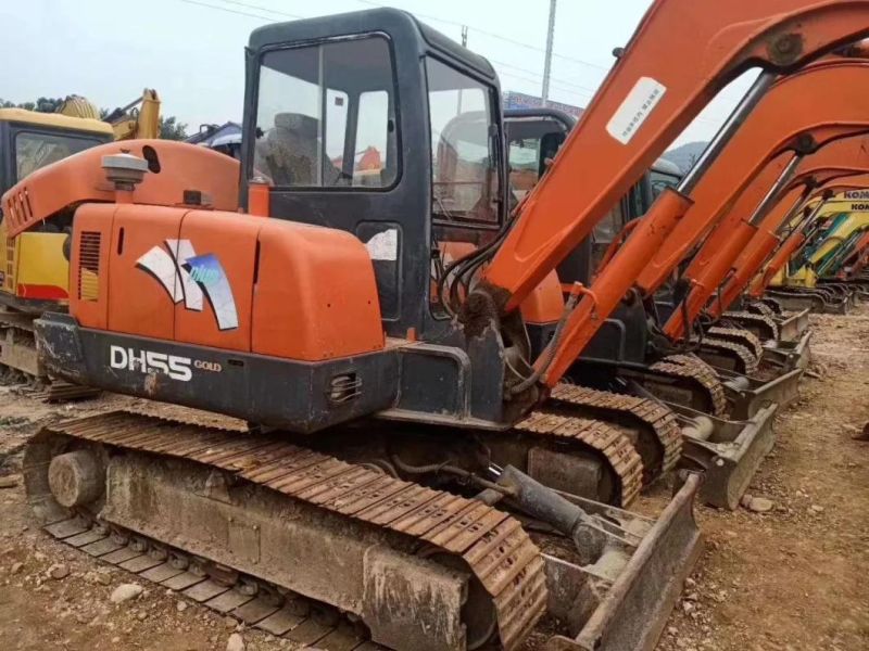 Doosan Dh55 Used Crawler Digger Mini Excavator Excavators Hitachi Komatsu Caterpillar Second Hand 5 Ton Mining Machine Construction Machinery South Korea Good