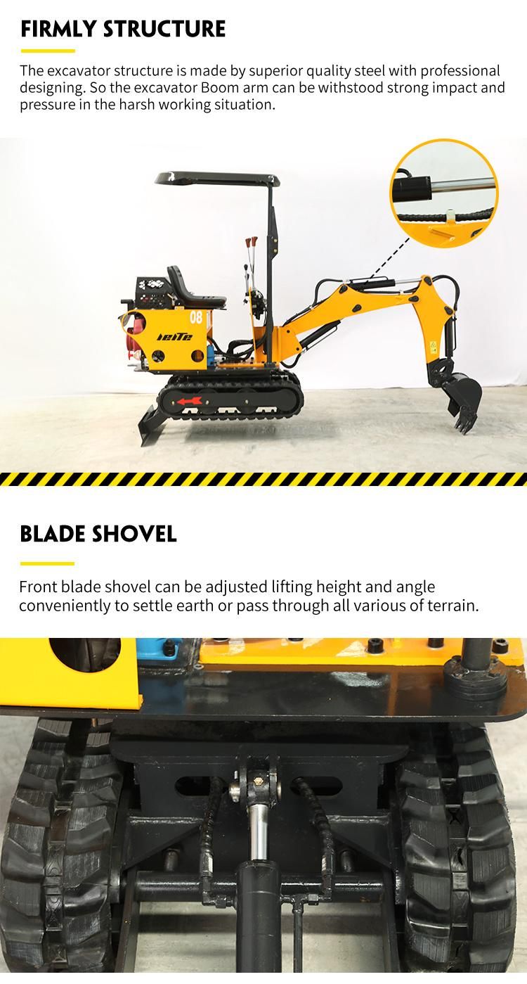 China 2 Ton Crawler Mini Excavator Price with Side Swing Function for Sale