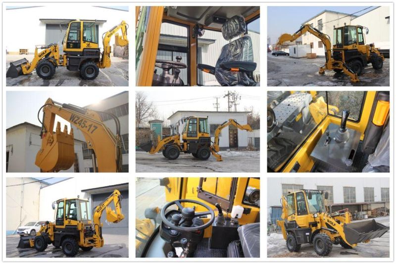 China Manufacturers Wolf 4WD Compact with CE/Yanmar Engine Cabin/1m3 Capacity/Bucket Wz45-17 Best Backhoe Loaders for Small/Mini/Sales/Construction