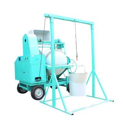 Compulsory Mini Trailer Mounted Hopper Lift Spare Parts Concrete Mixer Plant with Cement Mixer