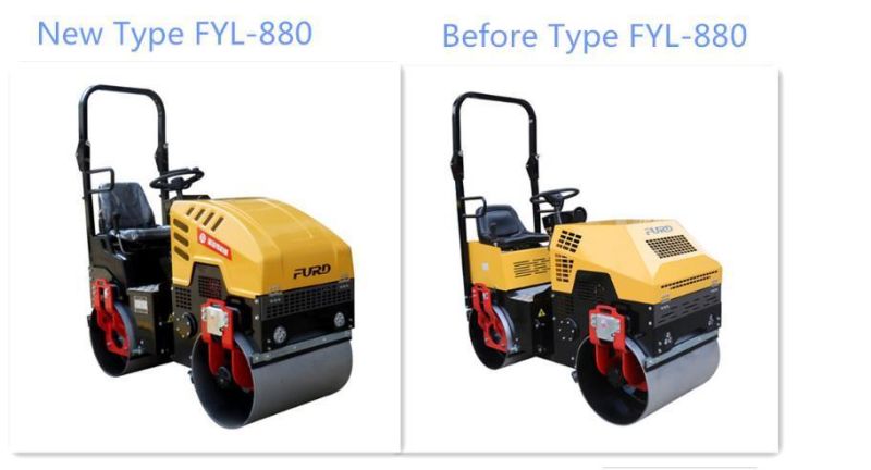 Hydraulic Double Drum 1 Ton Ride on Vibratory Road Roller