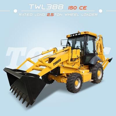 1.0 M3 Four Wheel Drive Backhoe Loader with Cummins Kubota Engine