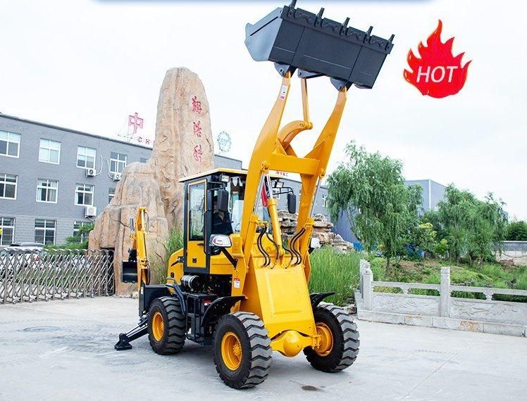Rated Load 2600kg Diesel Drive 0.25m3 Excavator Bucket Backhoe Loader Price