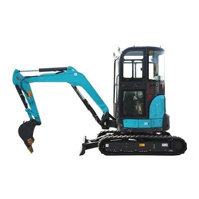 Fw30u (new) -Cabin Household Trencher Agricultural Small Digging Machine EPA Mini Excavators with Tilting Bucket 1000mm for Sale