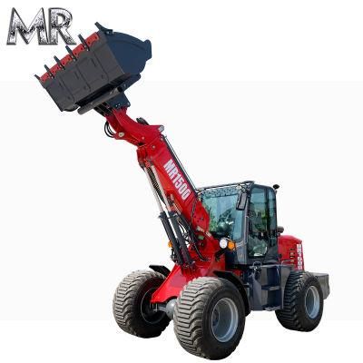 Agricultural Pitchfork Loader Telescopic Boom High Dumping Mini Wheel Loader