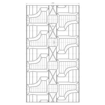 Rubber Track (250X109X37) for Caterpillar Excavator