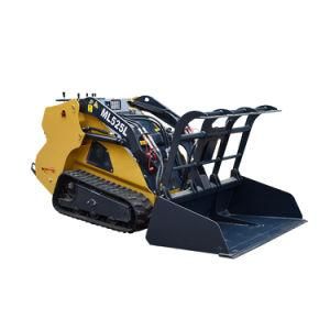 High Quality Mini Skid Steer Loader with Four in One Bucket, Tree Branch Crushing, Bucket, Fork and Other Auxiliary Equipment Optional
