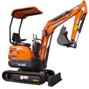 China Rl-20A New Mini Digger Hydraulic Mini Crawler Diesel Type Blue Small Excavator 1.6ton Price for Sale