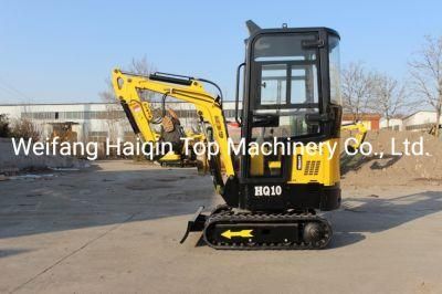 Haiqin Top Brand Closed Cabin (HQ10) with Euro 5 Engine Mini Excavator