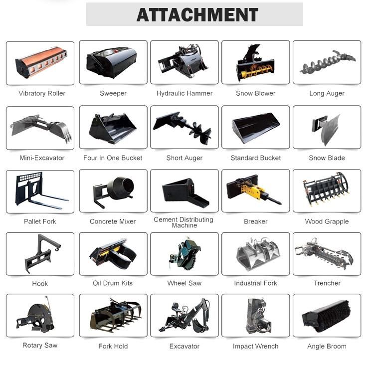 Skid Steer Loader with Front Shovel for Consutrction