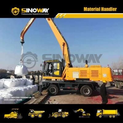 Hydraulic Grab Timber Excavator 25 Ton Wheel Grapple Excavator for Wood and Lumber Mill