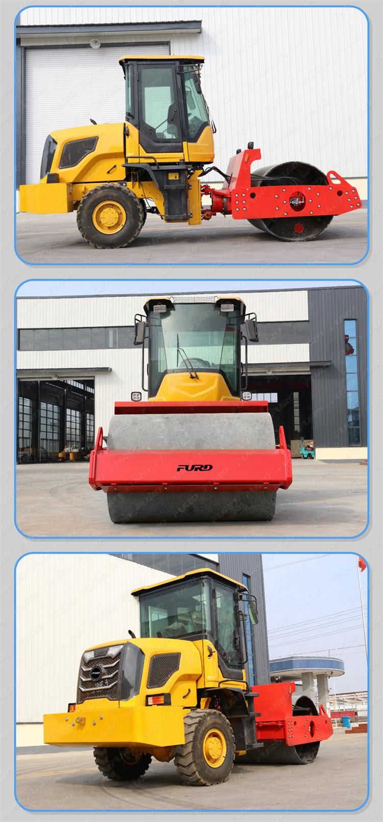 Hydraulic Transmission Handheld Single Drum Mini Vibratory Road Roller Compactor Fyl-D208