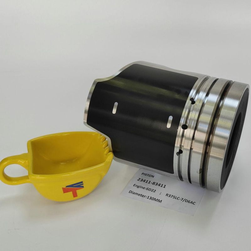 High-Performance Diesel Engine Engineering Machinery Parts Piston 23411-83411 for Engine Parts 6D22 R375LC-7/D6AC 6D22t Generator Set Diaeter 130mm