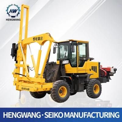 Hydraulic Loading Highway Pneumatic Guardrail Hammer Pile Driver