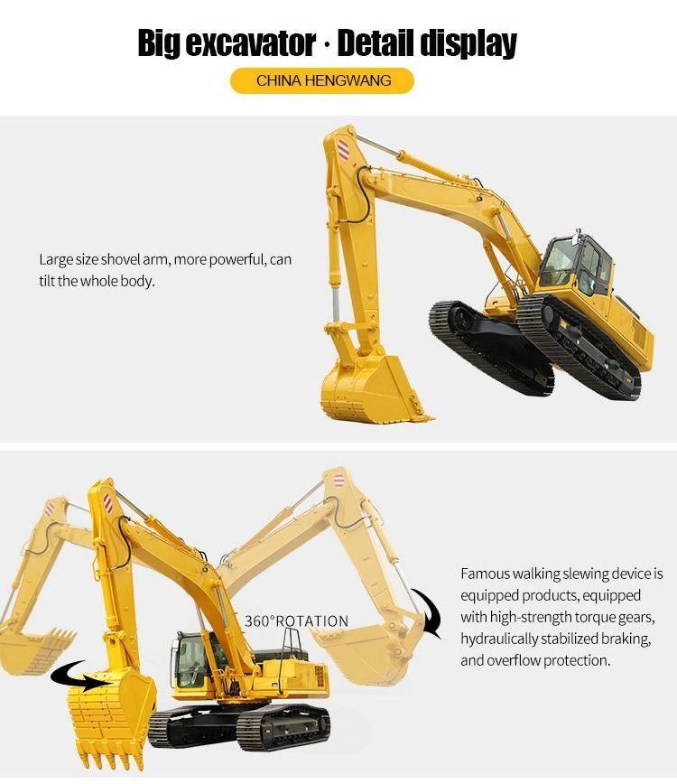 Heavy Bucket Capacity 1.8 Cbm Large Hydraulic Crawler Excavators with CE