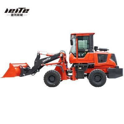 China Mini Skid Steer Loader Earthmoving Equipment 4WD Mini Wheel Loader for Agricultural Loader Machine 1.5 Ton Payloader